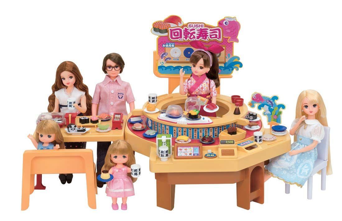 タカラトミー 『 リカちゃん くるくる回転寿司 』 着せ替え お人形 おままごと おもちゃ 3歳以上 玩具安全基準合格 STマーク認証 Licca TAKARA TOMY [単品]