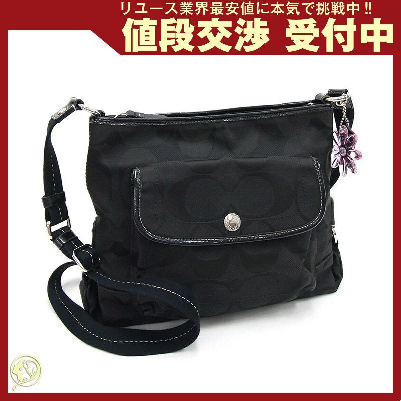 コーチショルダーバッグデイジーシグネチャーファイルバッグF16550ブラック コーチ ショルダーバッグ デイジー シグネチャー レザー - メルカリ