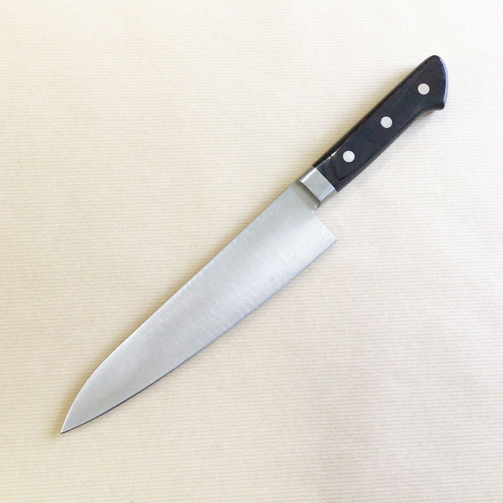 SK鋼　兼秀作　牛刀180mm　銘 (刻印)　包丁　牛刀包丁　Knife