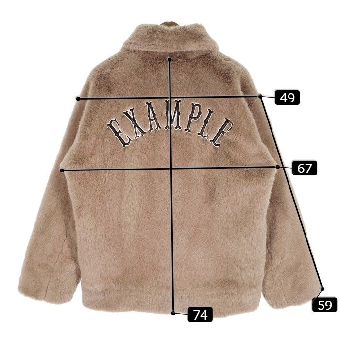 EXAMPLE エグザンプル 21AW Fur Zip Jacket ファー ジップ EXAMPLE エグザンプル 21AW Fur Zip Jacket ファー ジップ