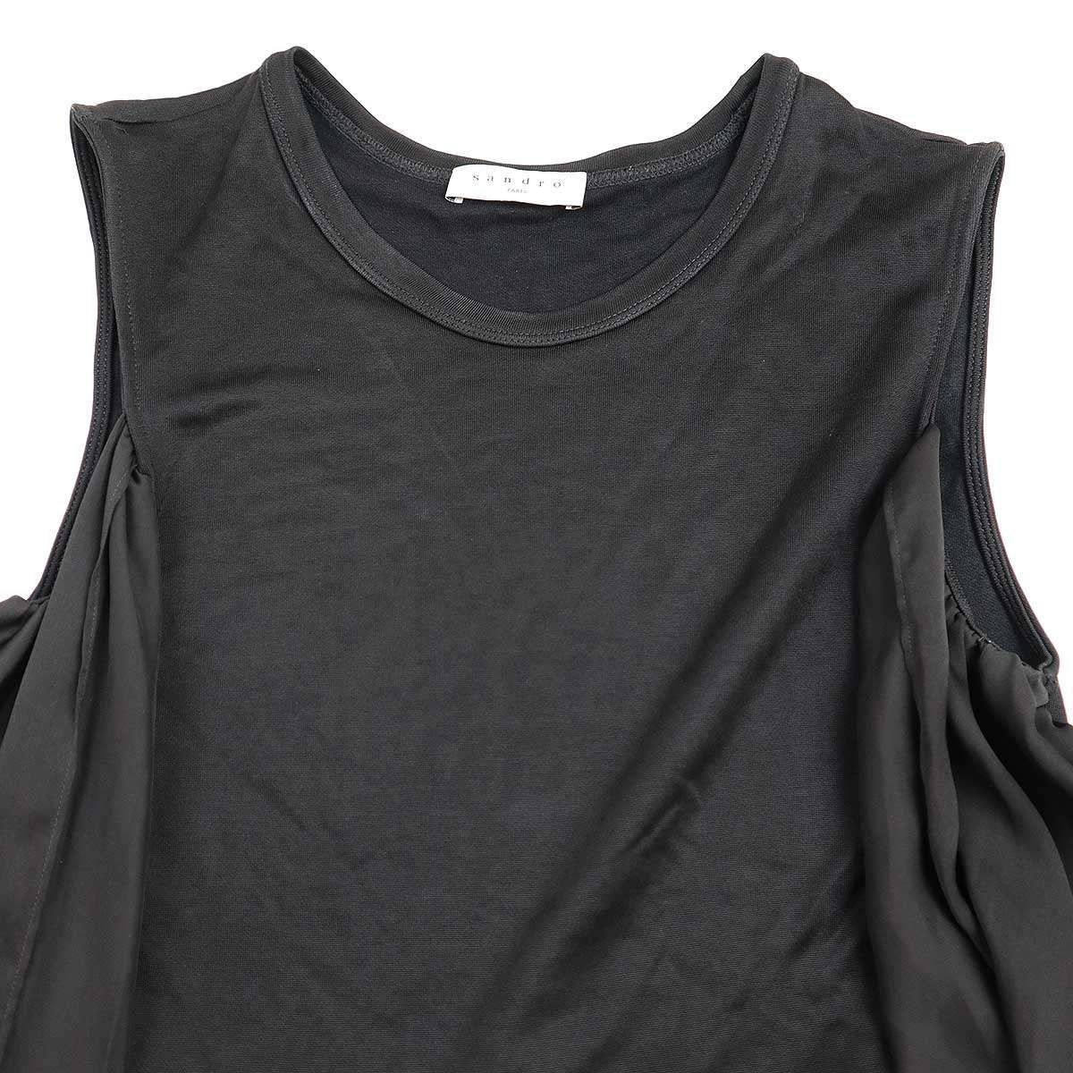 sandro ワンピース フランス発 Sandro 春夏おすすめ バイカラー ニット ワンピース