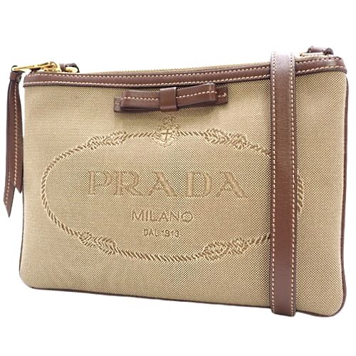 PRADA(プラダ) ロゴ ジャガード ショルダーバッグ ショルダー