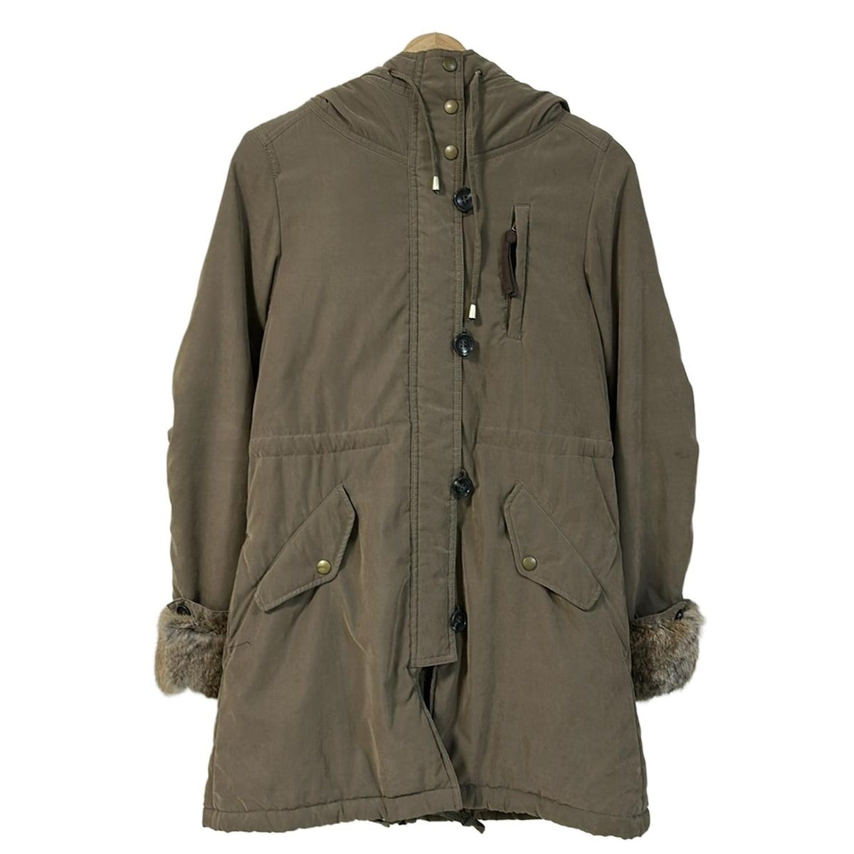 SHIPS シップス コート サイズ36 S レディース - カーキ 長袖 ジップアップ 中綿 秋 冬