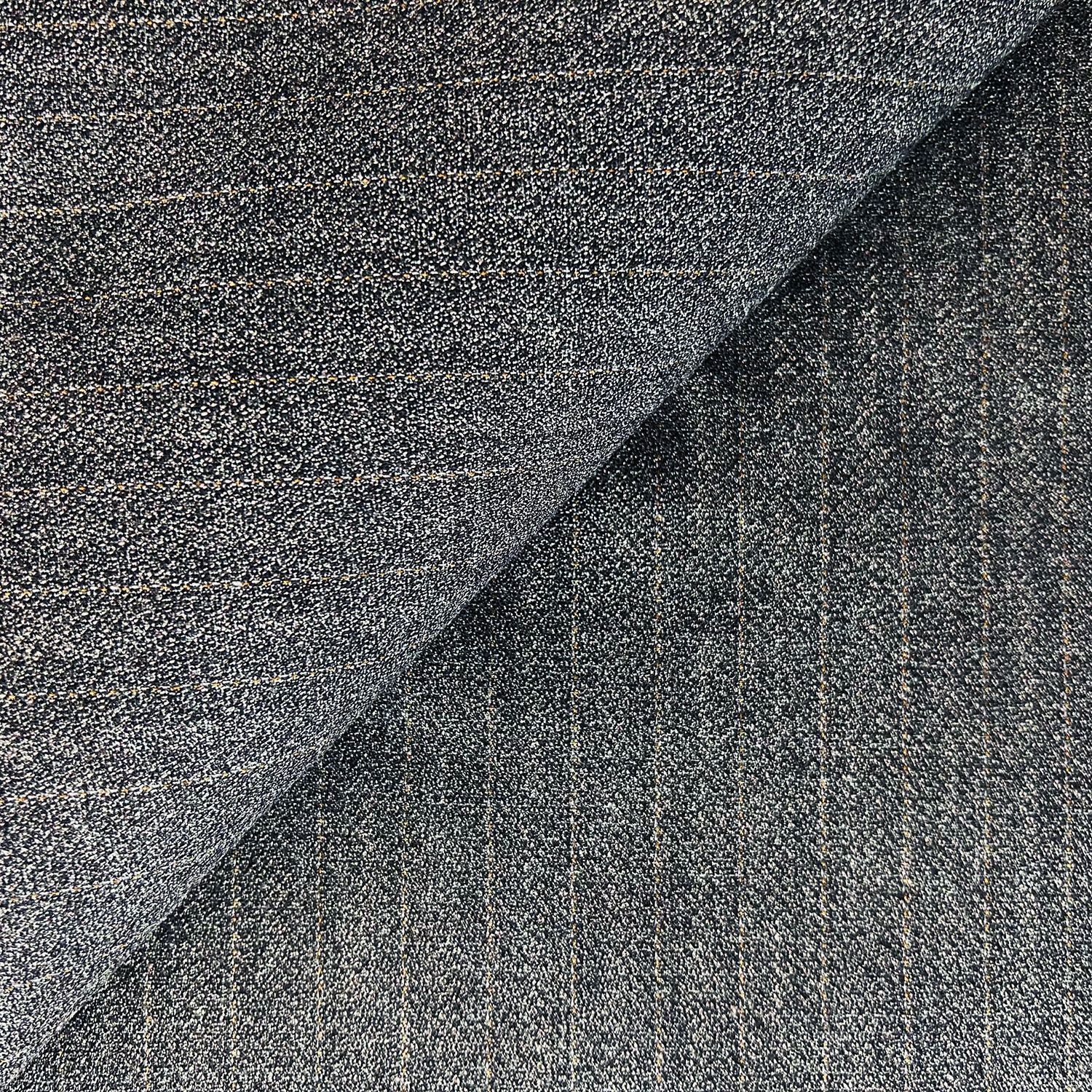 名品 御幸毛織 MIYUKITEX チャコールグレー 5mm幅のペンシルストライプ スーツ生地 3.0m 御幸毛織｜ジャケット＆トラウザーズ（秋冬） \u2013 スーツ・ジャケット