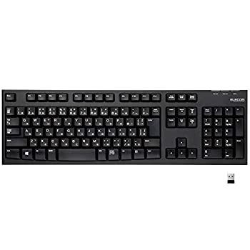 【】「未使用品」エレコム キーボード ワイヤレス (レシーバー付属) メンブレン フルキーボード 1000万回高耐久 PlayStation4 対応 ブラック TK-FDM063TBK