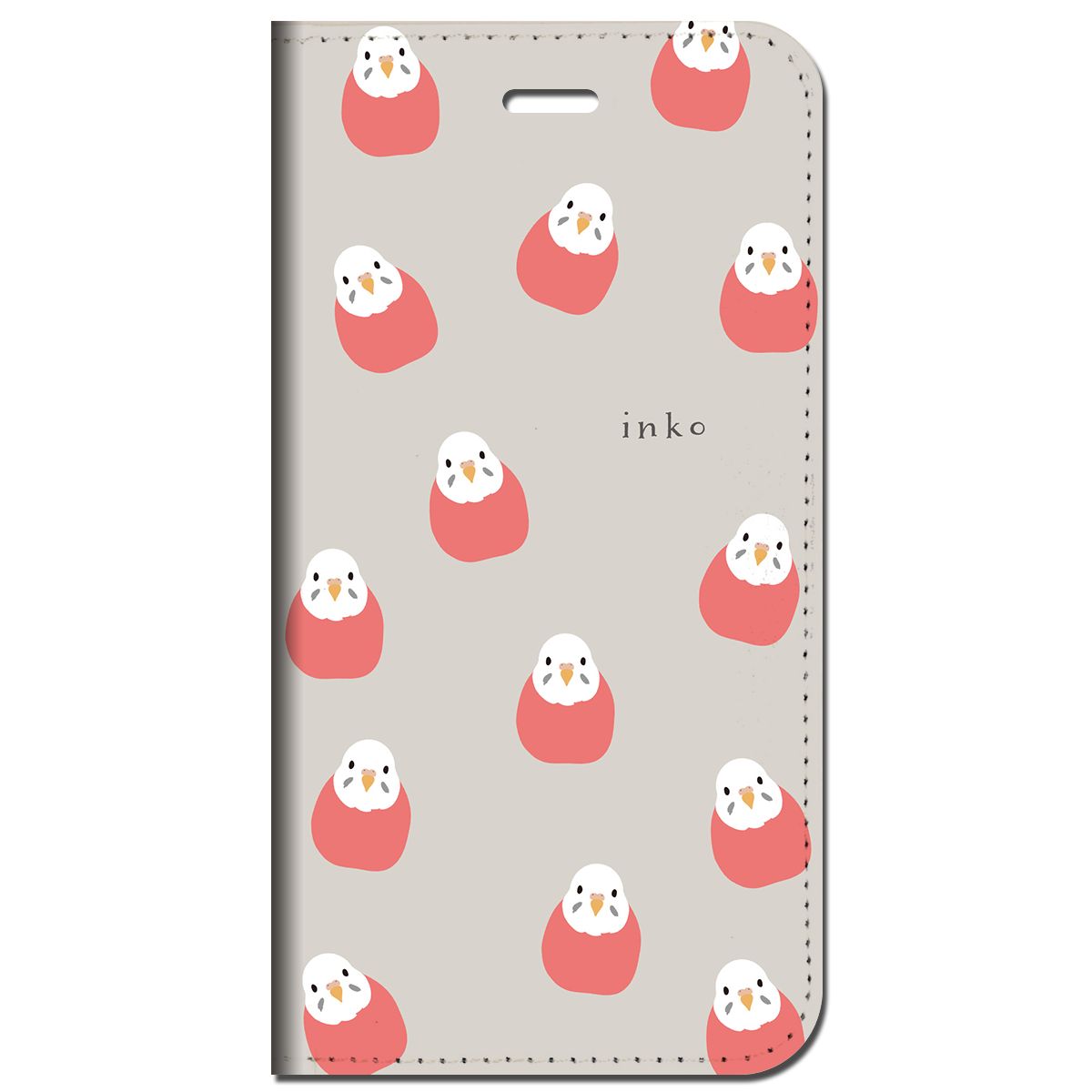 iPhone14 他 手帳型 ケース インコ ピンク いっぱい  iPhone SE 8 13 12 他 iPhone各機種対応可能 スマホケース  bg