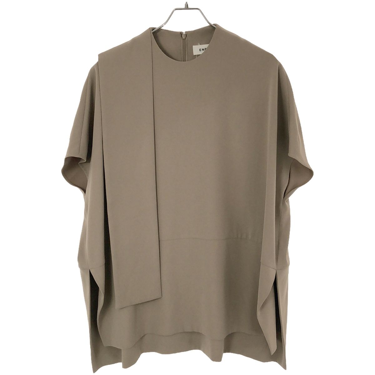ENFOLD エンフォルド 23SS PEダブルクロス Square Tie PULLOVER 
