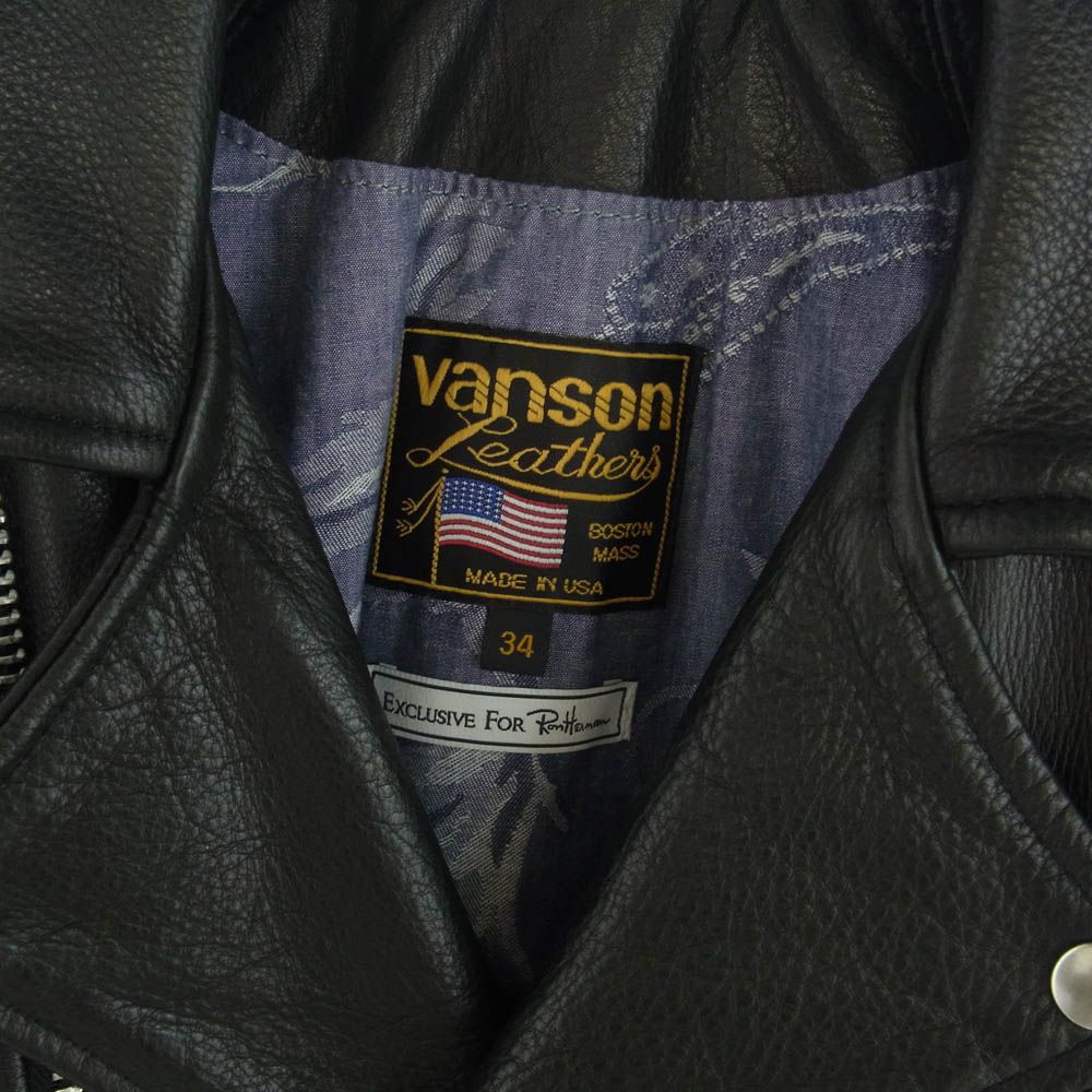 VANSON バンソン Ron Herman ロンハーマン別注 USA製 レザー ダブル