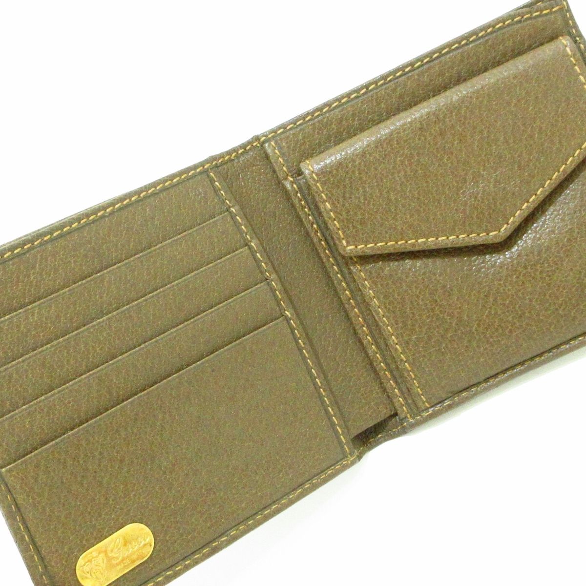 GUCCI(グッチ) 2つ折り財布 オールドグッチ ブラウン レザー