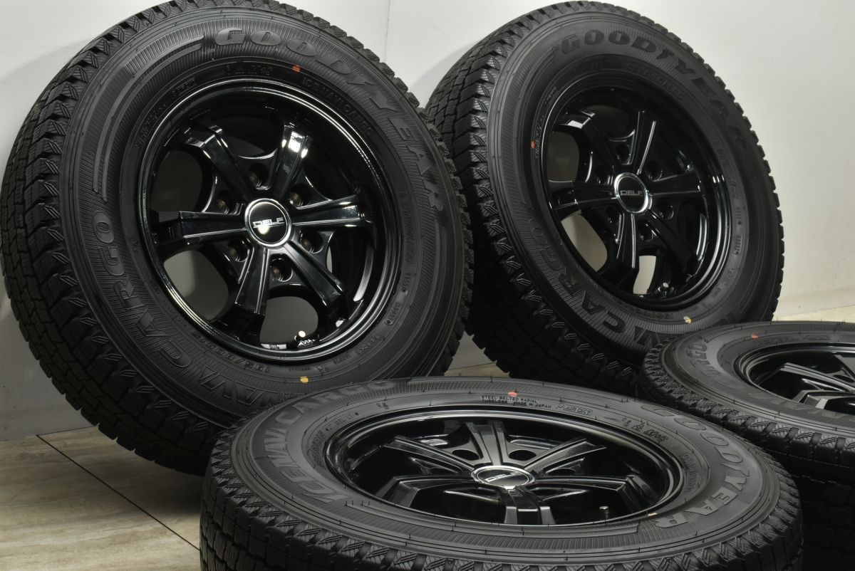 バリ溝 美品】DELF 15in 6J +33 PCD139.7 グッドイヤー アイスナビ