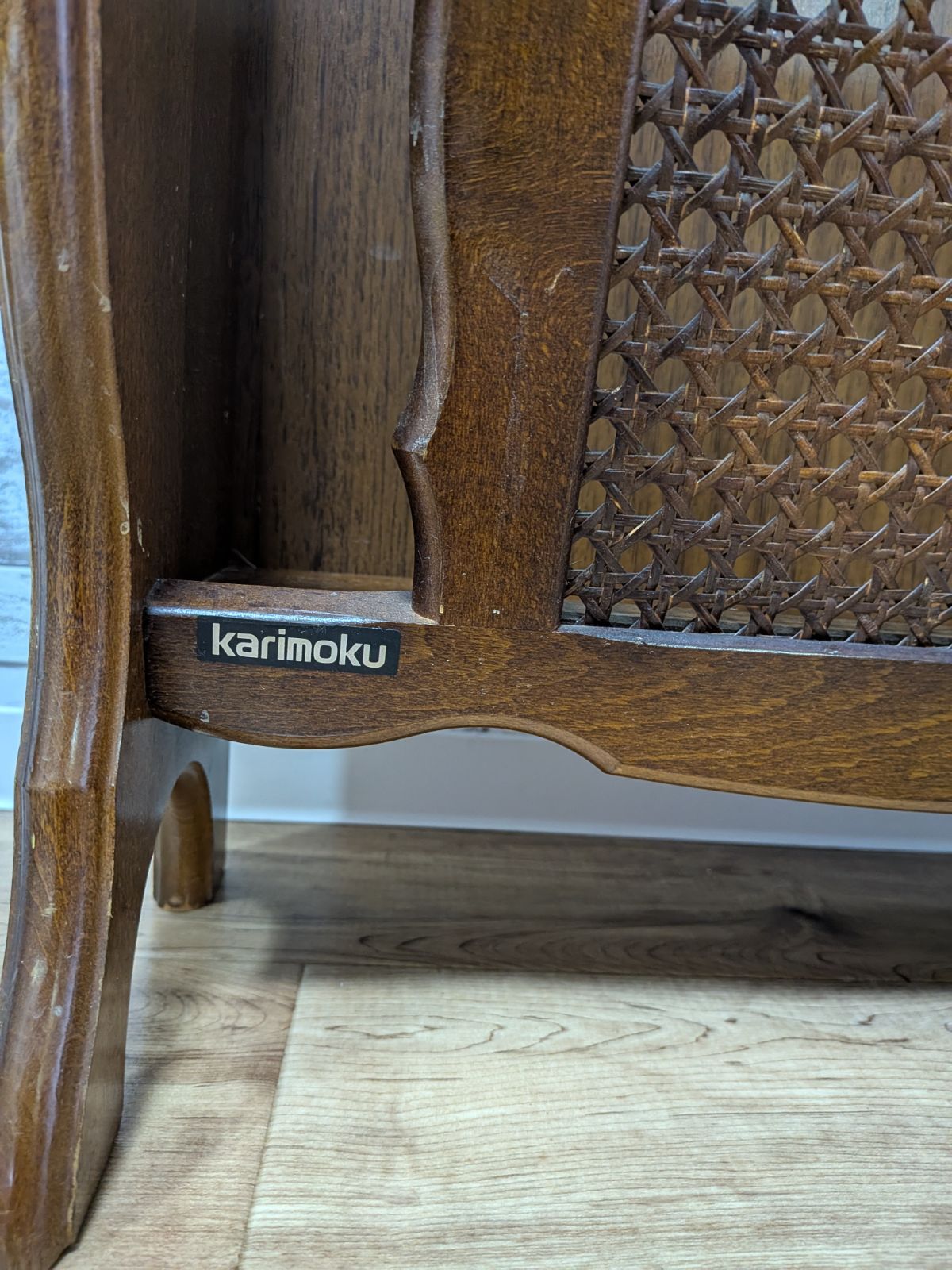 カリモク家具 アンティーク家具 サイドテーブル マガジンラック アンティーク花台