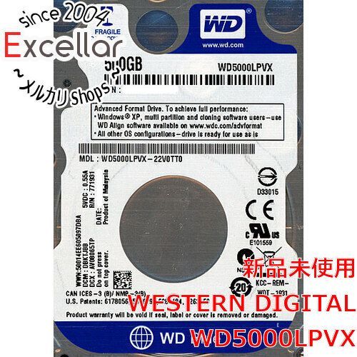 [bn:12] Western Digital製HDD　WD5000LPVX　500GB SATA600