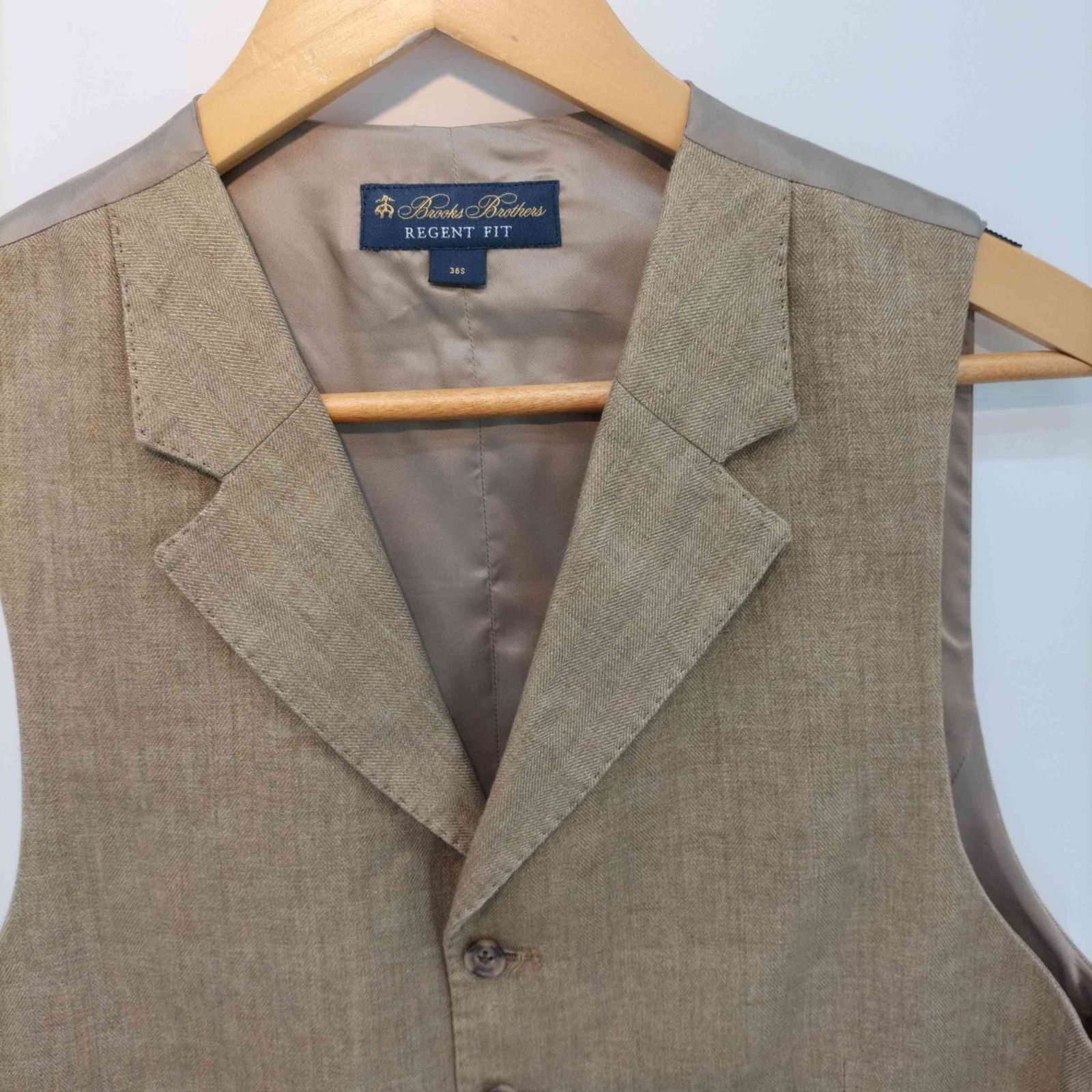 ブルックスブラザーズ BROOKS BROTHERS REGENT FIT リネン切替 ベスト 