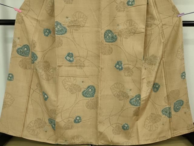 平和屋着物□極上 伝統工芸士 七代目 吉澤与市 紬 絞り 葵 100