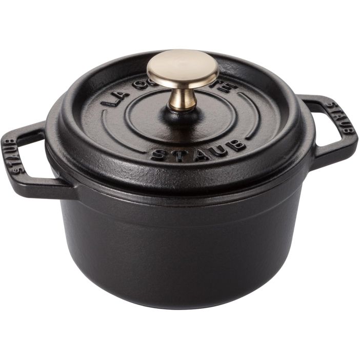 3営業日で発送 STAUB ストウブ ストウブ ピコ ココット ラウンド１４ｃｍ 黒４０５０９－４７６ RST3403