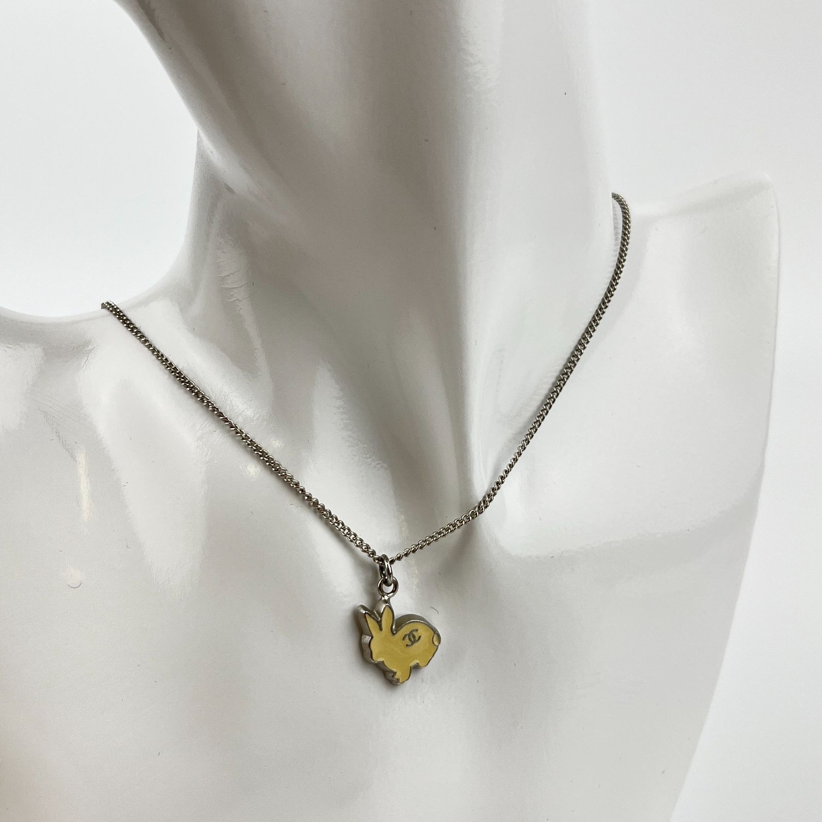 CHANEL シャネル ココマーク ラビットモチーフ アクセサリー ネックレス シルバー ヴィンテージ レディース HIBUOCHI VINTAGE
