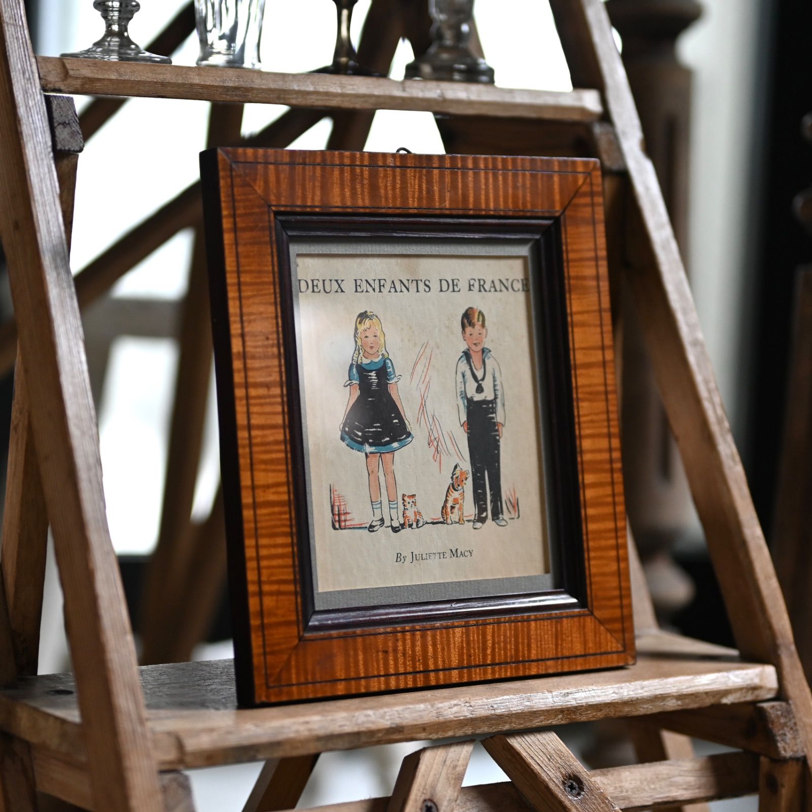 値下げ❗️フランス ヴィンテージ アンティーク アートフレーム 絵画 額縁 壁掛け 即納可！】【限定品！1点もの】フランス製・ヴィンテージ額絵