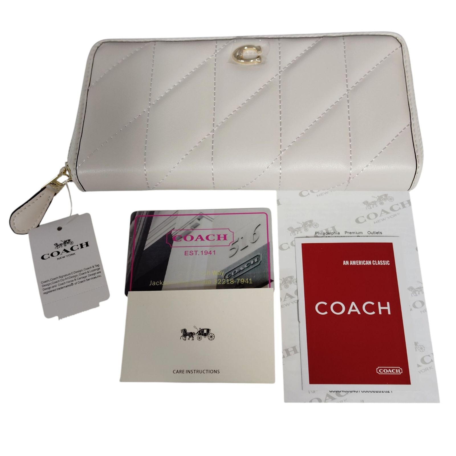 未使用品】COACH コーチ 財布 ラウンドジップ C8570 レザー