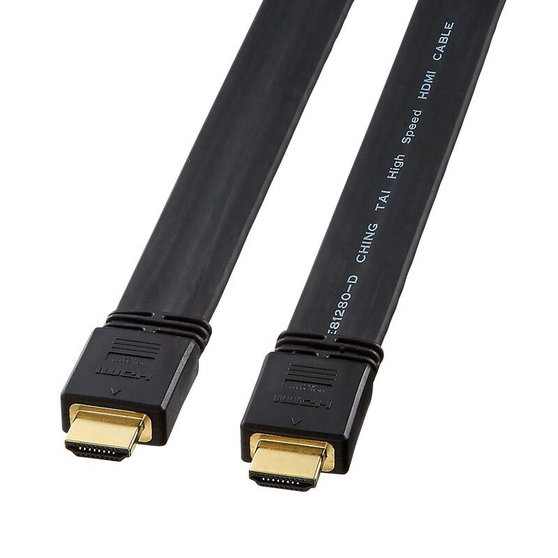 サンワサプライ フラットHDMIケーブル 10m ブラック KM-HD20-100FK 1点
