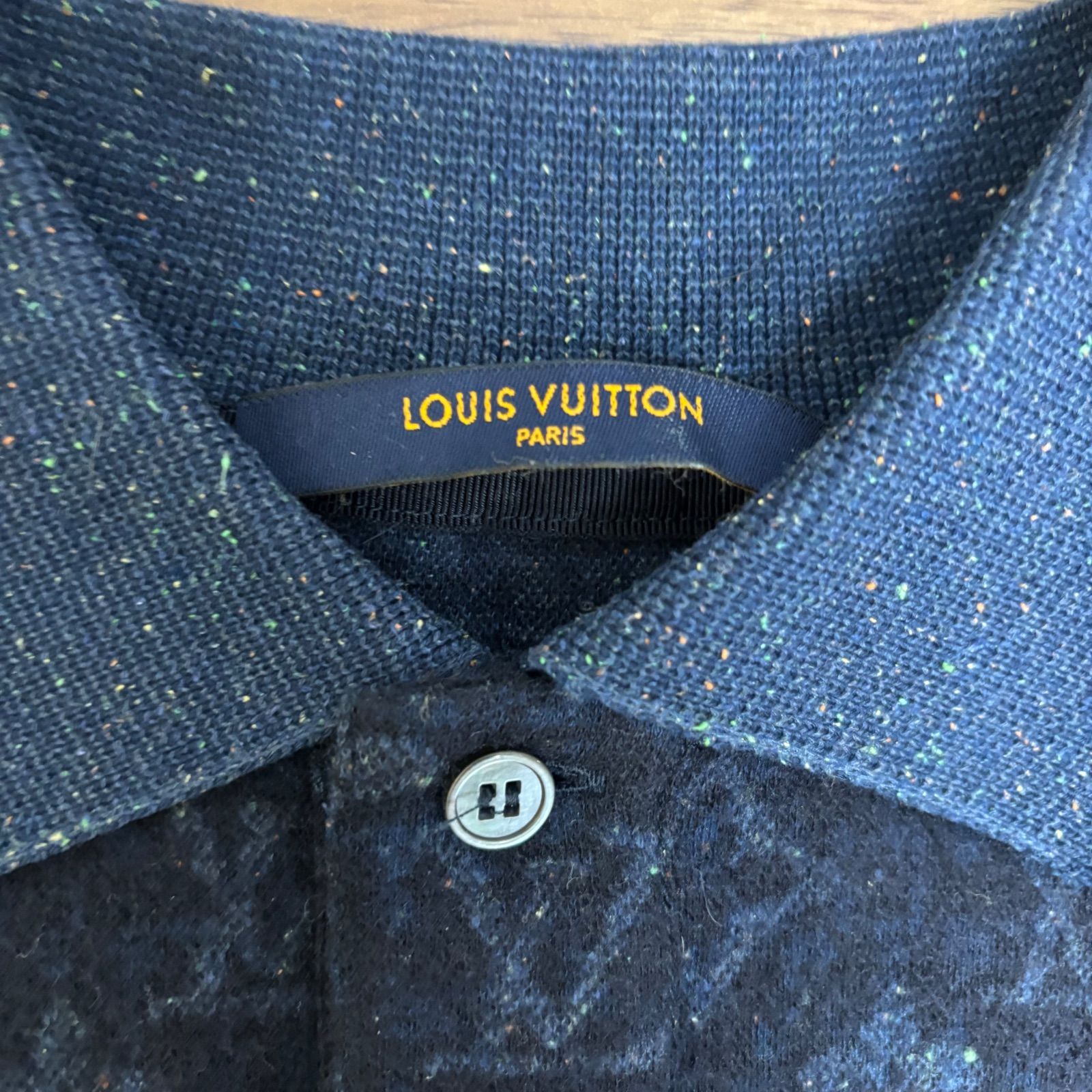 ルイ・ヴィトンLOUIS VUITTON ⭐️ネイビー ポロシャツ LOUIS VUITTON ルイヴィトン トップス ポロシャツ メンズXL