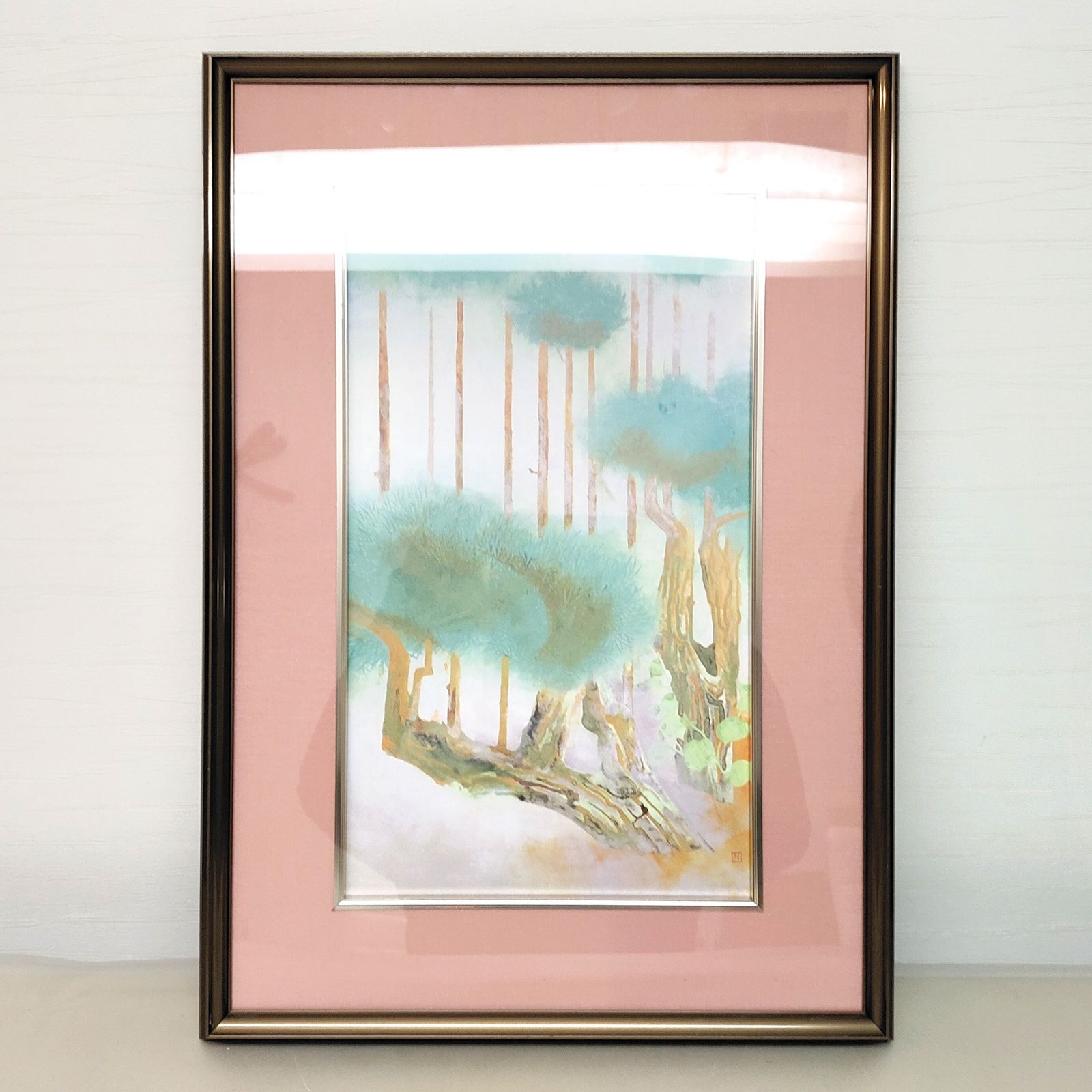 奥村土牛・『北山杉』・アートレリーフ・複製画・No.230316-09