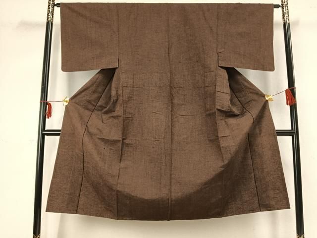 平和屋着物▽男性 紬 単衣 霞文 正絹 AABB2303fy