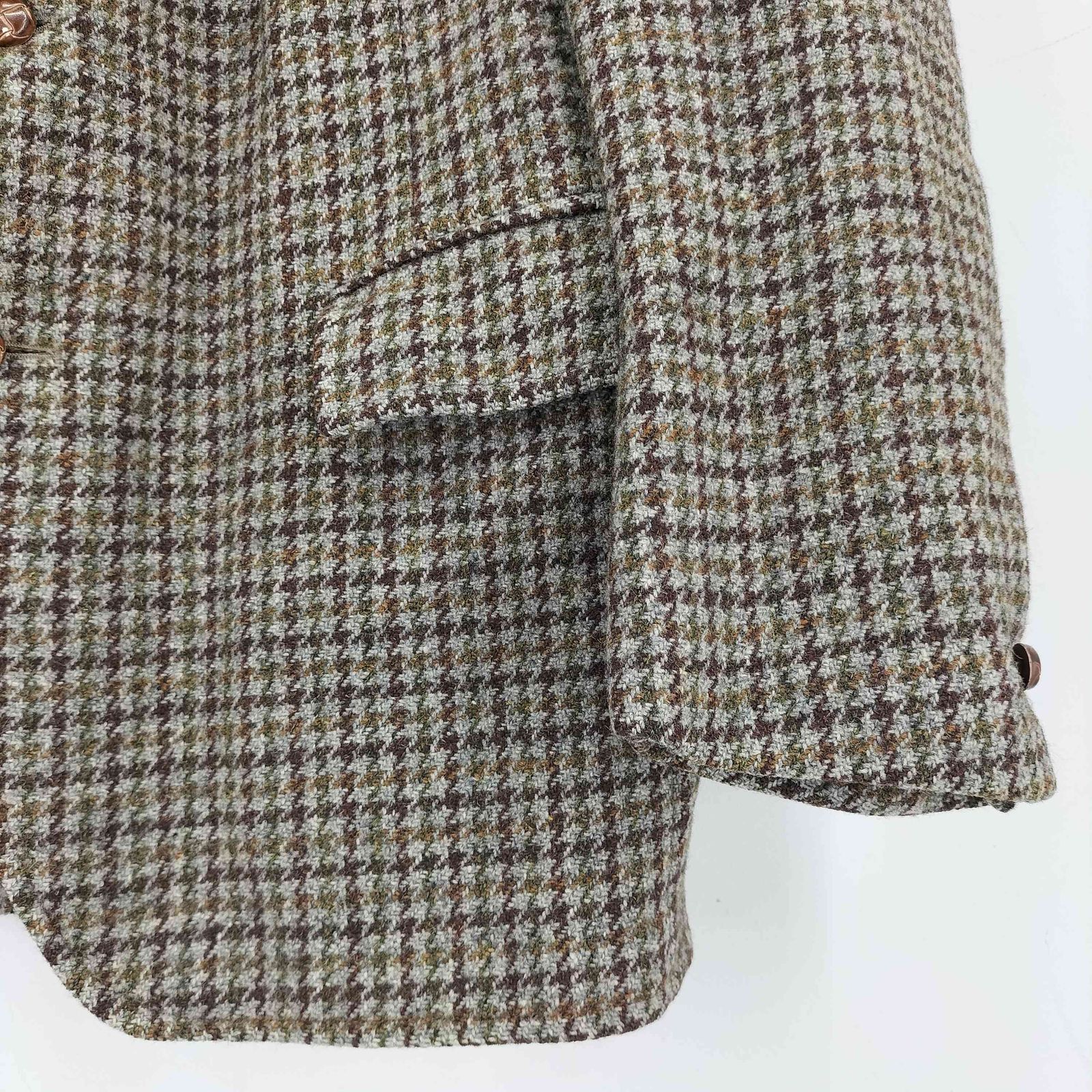 ハリスツイード 千鳥格子 テーラードジャケット タイト harris tweed ハリスツイード 千鳥格子 テーラードジャケット タイト harris