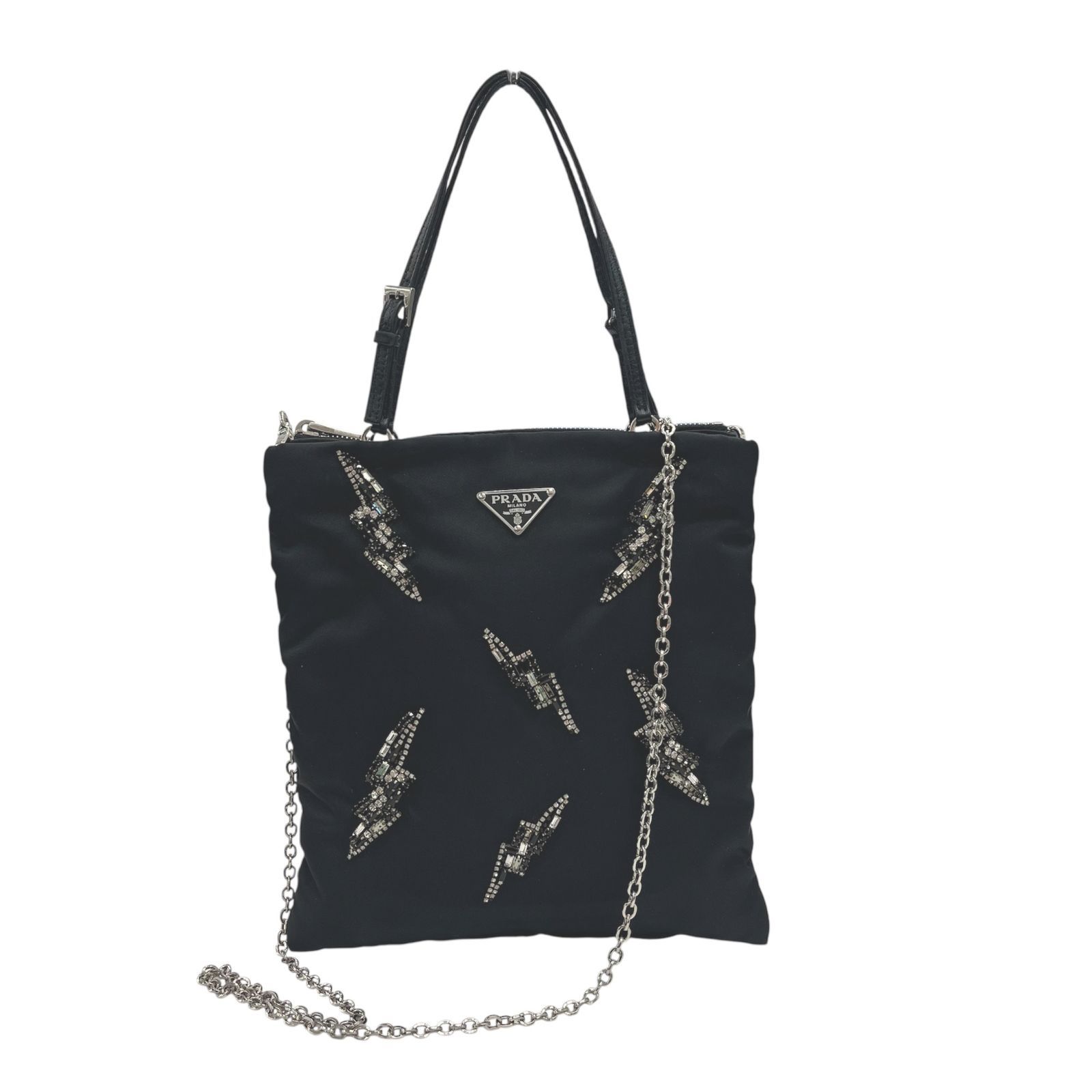 PRADA プラダ ナイロンバッグ ビジュー 2wayバッグ ハンドバッグ