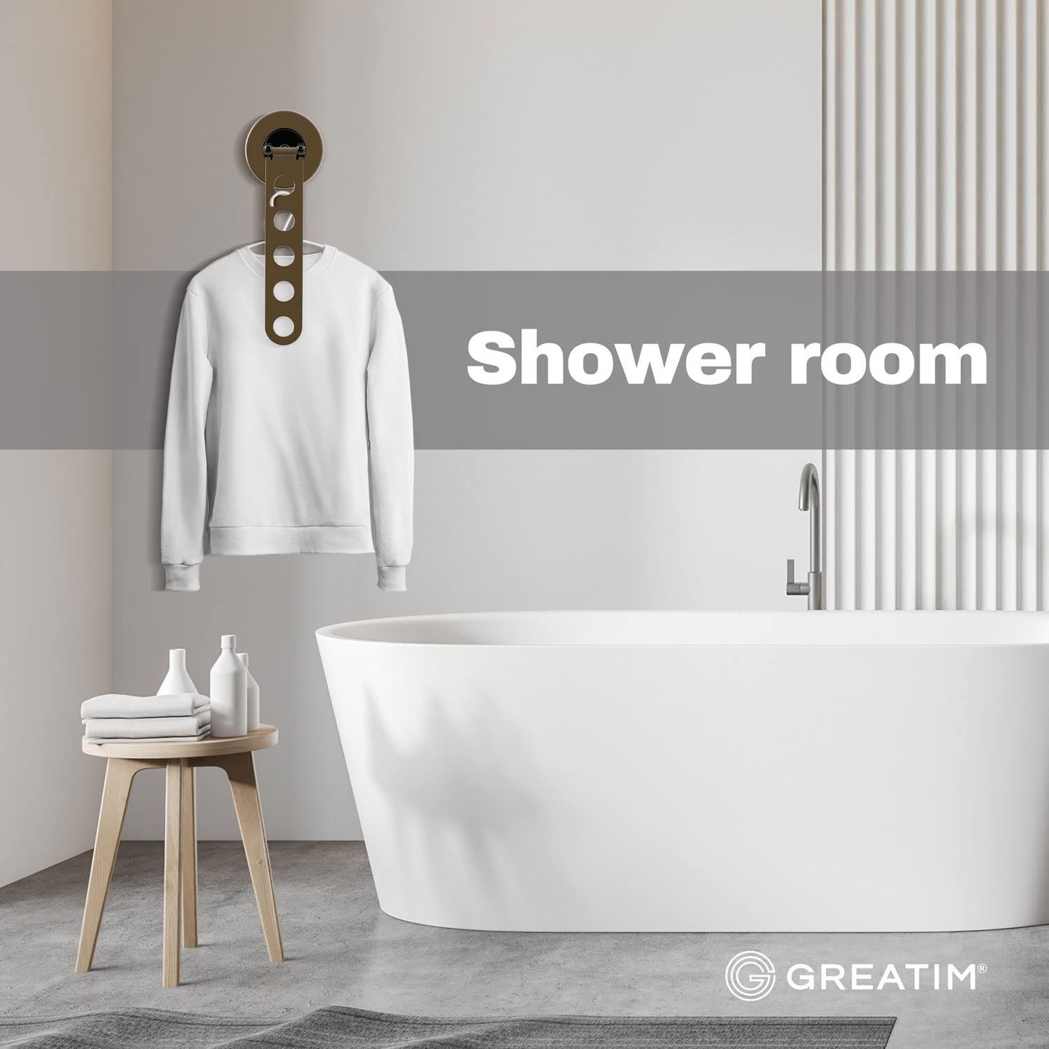 【人気商品】Greatim GT-SH005 壁掛けハンガーラック 折り畳み式 ハンガーラック 回転式ハンガーラック ウォールハンガー 衣類乾燥ラック壁 衣類ハンガーラック 折りたたみ式格納式 壁取り付け