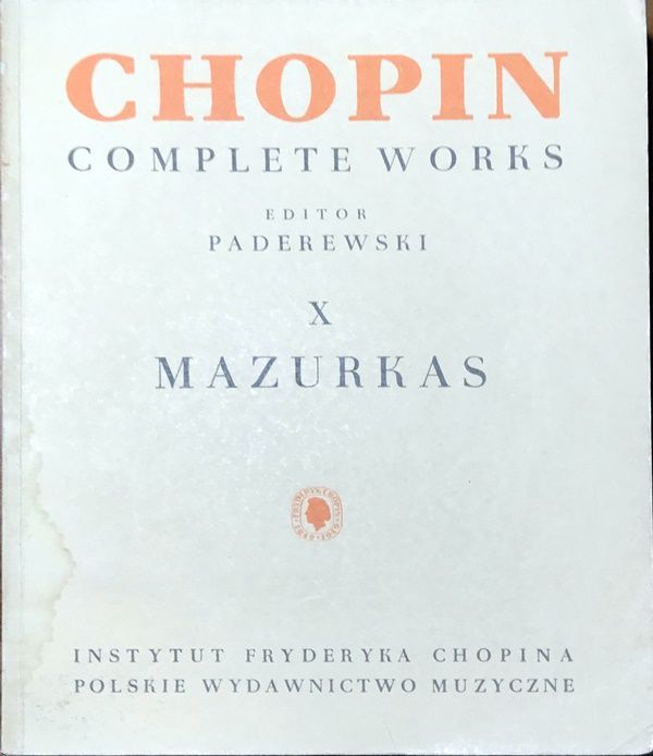 ショパン マズルカ集/パデレフスキ編  (ピアノ・ソロ) 輸入楽譜 Chopin