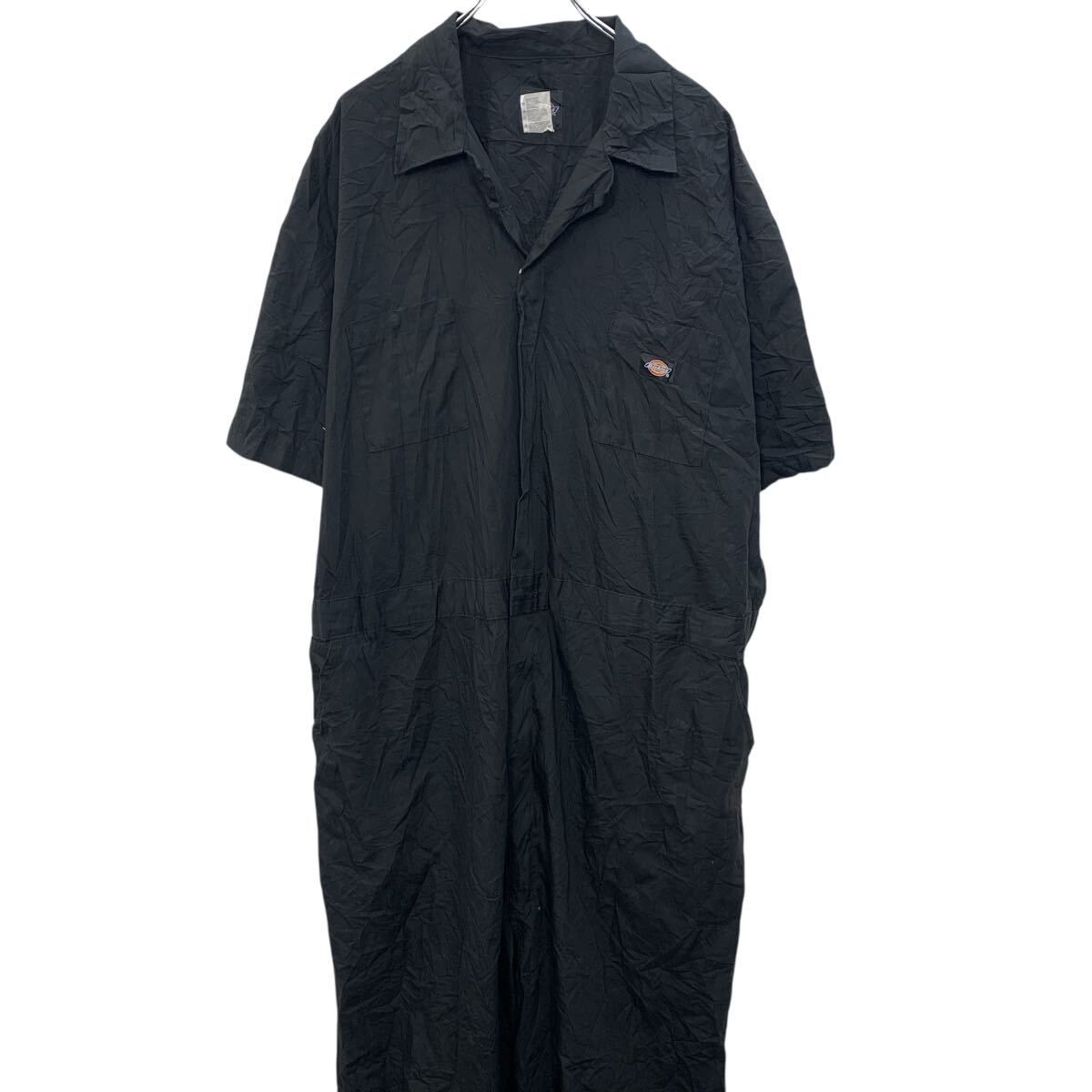 Dickies 半袖 つなぎ W50 ブラック ディッキーズ ジップアップ