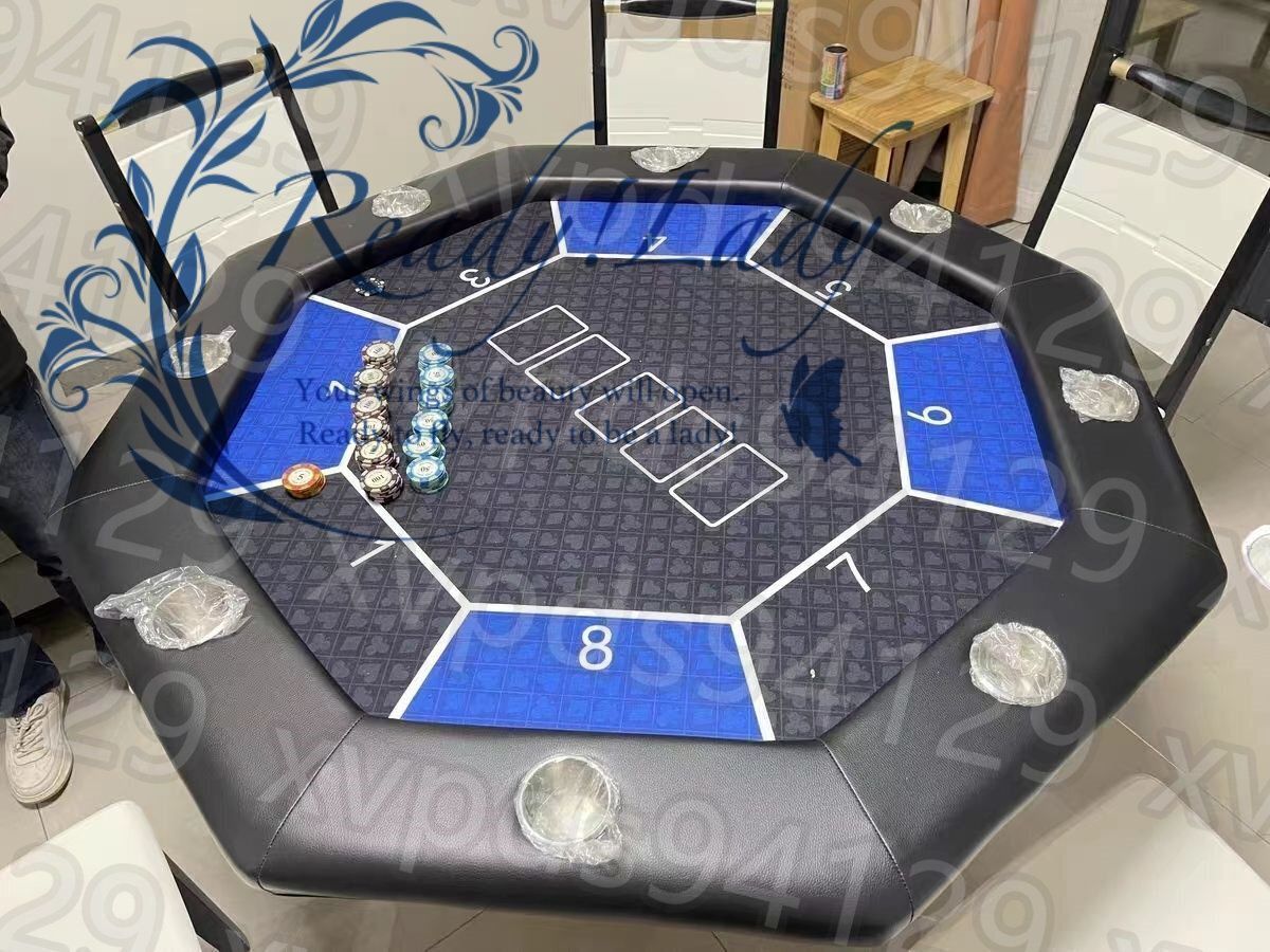 テキサスホールデム 折りたたみ式ポーカーテーブル 8人用 カジノゲーム 120cm