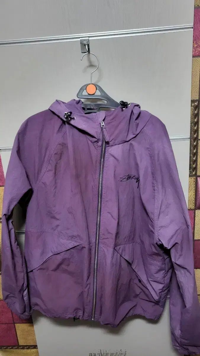 STUSSY(ステューシー) ビーチ シェル ウインドブレーカー L 紫