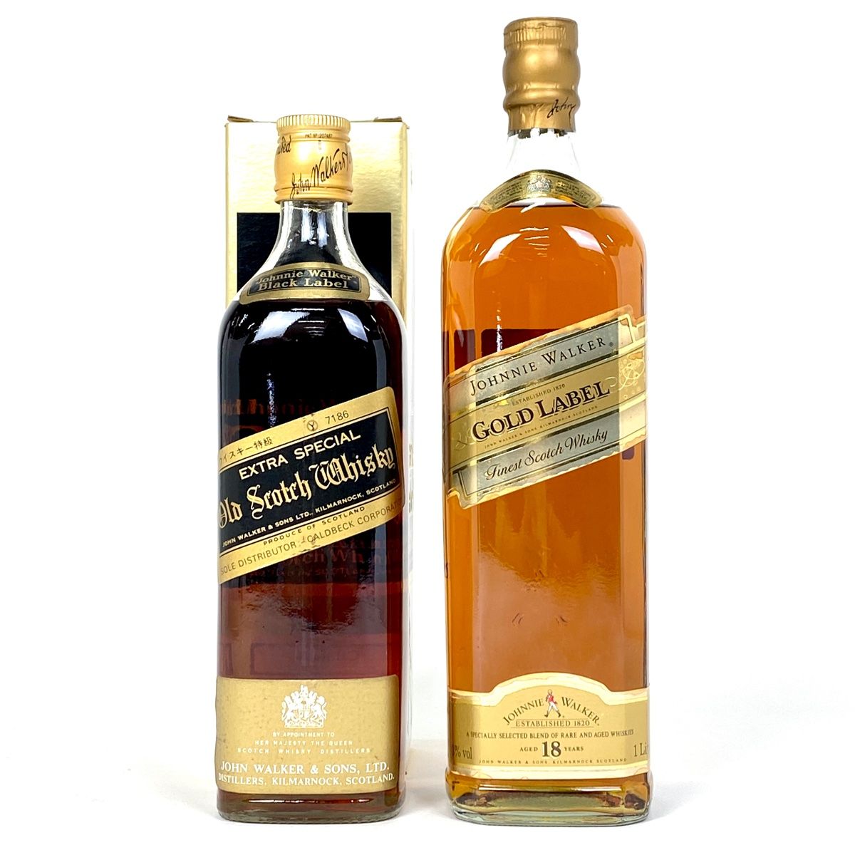 2本 ジョニーウォーカー JOHNNIE WALKER ブラックラベル