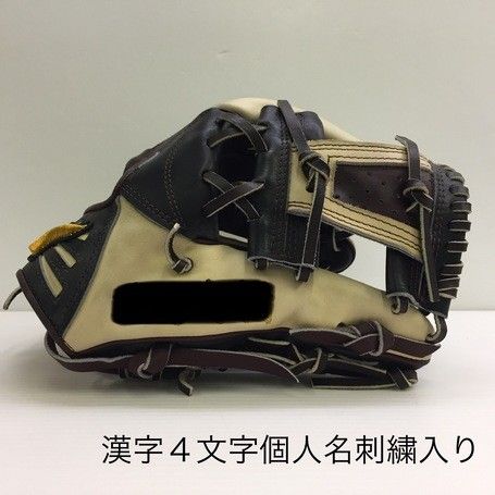 中古品 ミズノ MIZUNO ミズノプロ 軟式 オーダー  内野手用グローブ HAGA 刺繍入り 2519