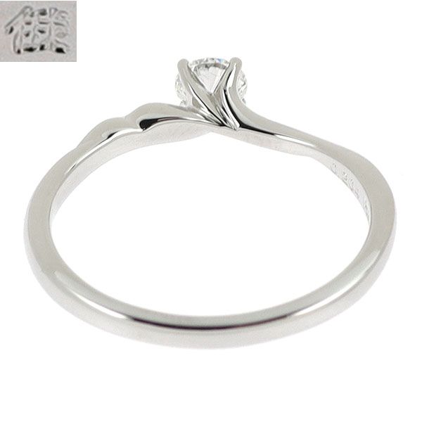 俄 Pt950 ダイヤモンド リング 0.204ct 唐花 - メルカリ 
