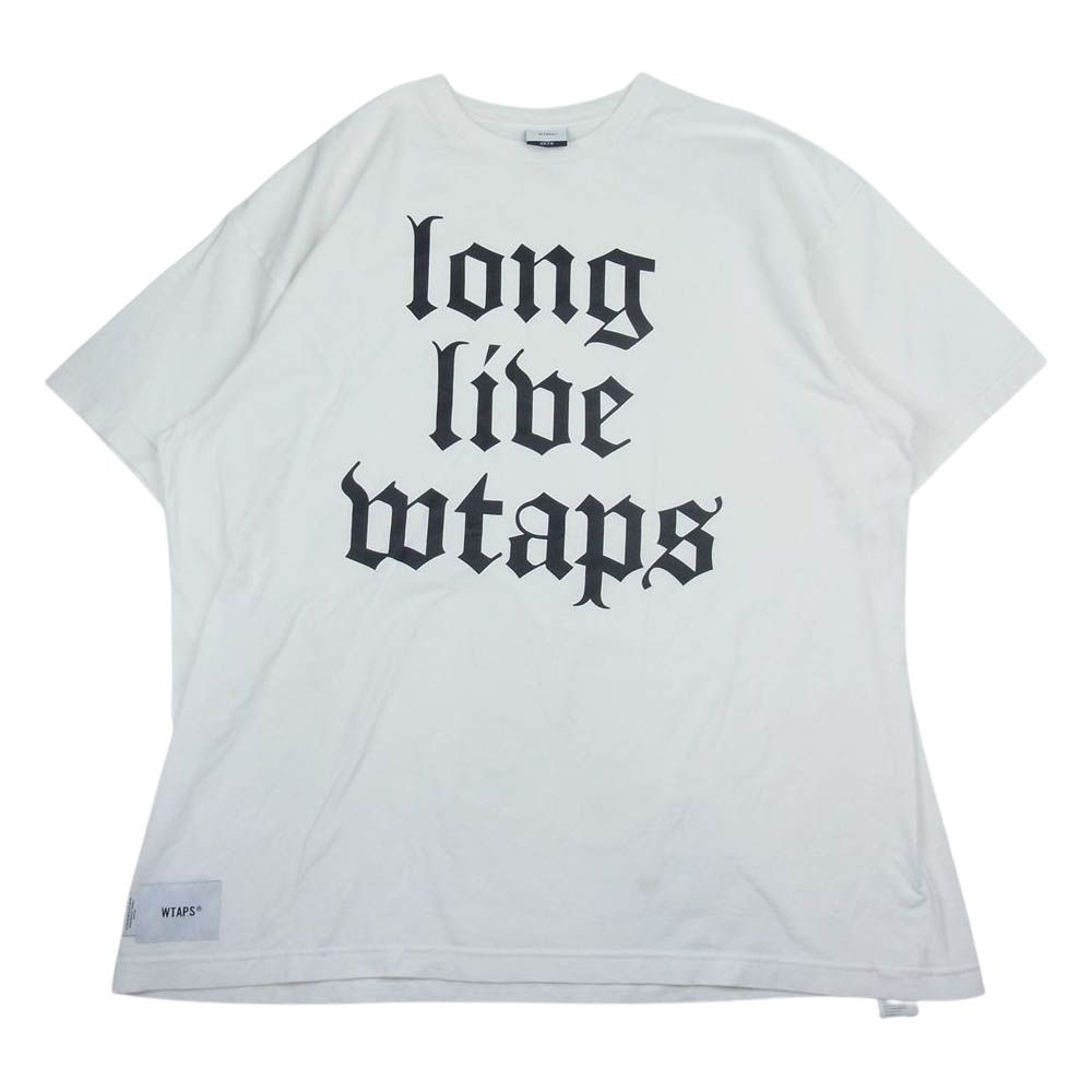 未使用 ダブルタップス WTAPS 23SS ロゴ プリント 半袖 Tシャツ襟クルーネック