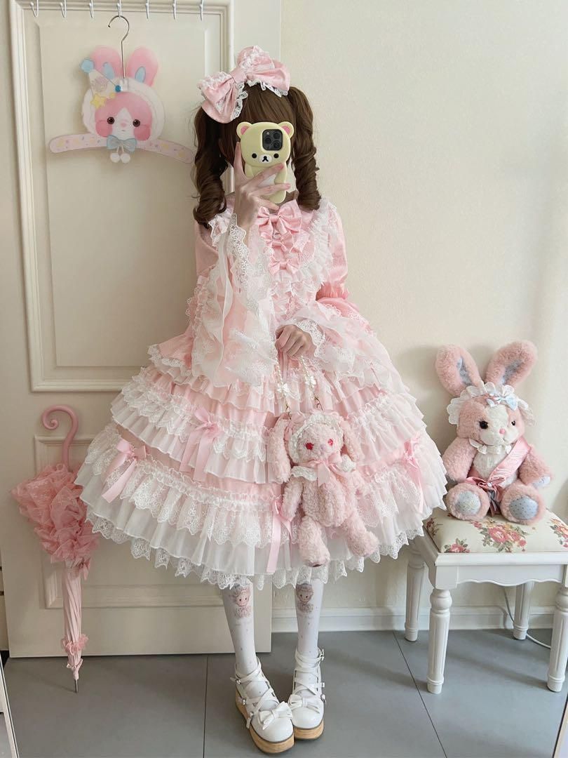 doll長袖opロリィタ姫袖 ピンク