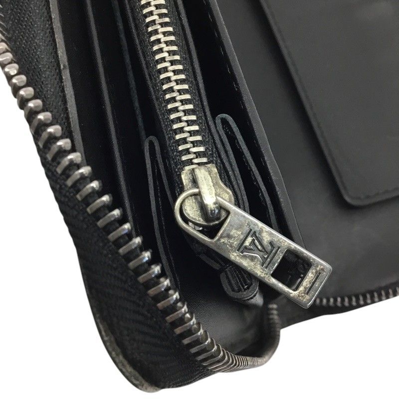 LOUIS VUITTON ルイヴィトン ユタ ジッピーオーガナイザー M 97026 ラウンドファスナー長財布 レザー ブラック ダークグレー系 品 -B 質屋 か n