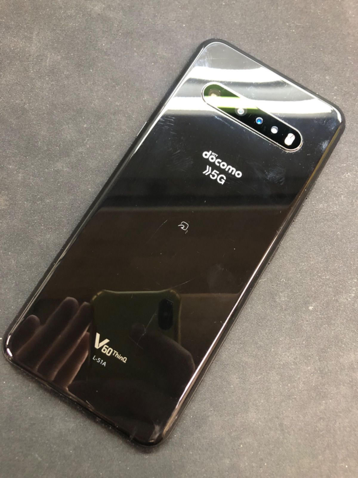 中古品】LG V60 ThinQ 5G docomo 128GB L-51A ブラック - メルカリ