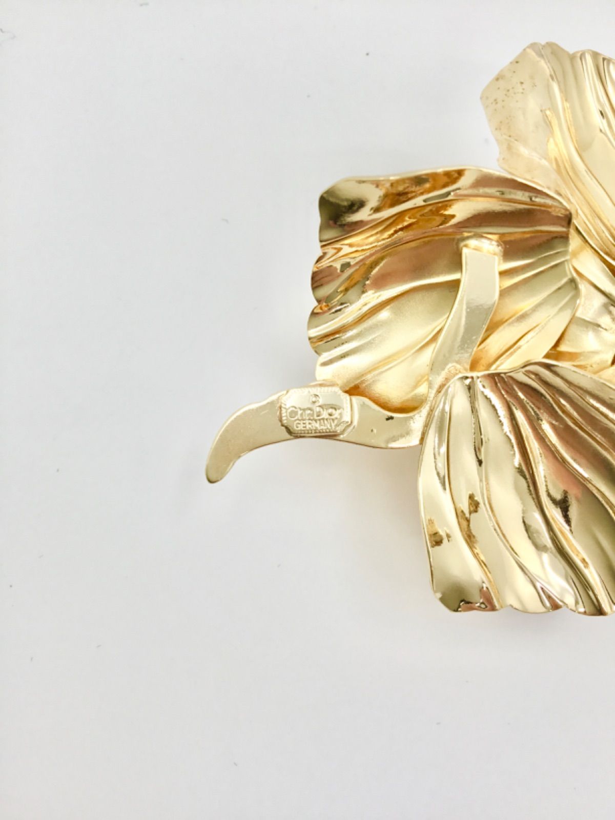 中古 美品】クリスチャンディオール Christian Dior ローズ ブローチ