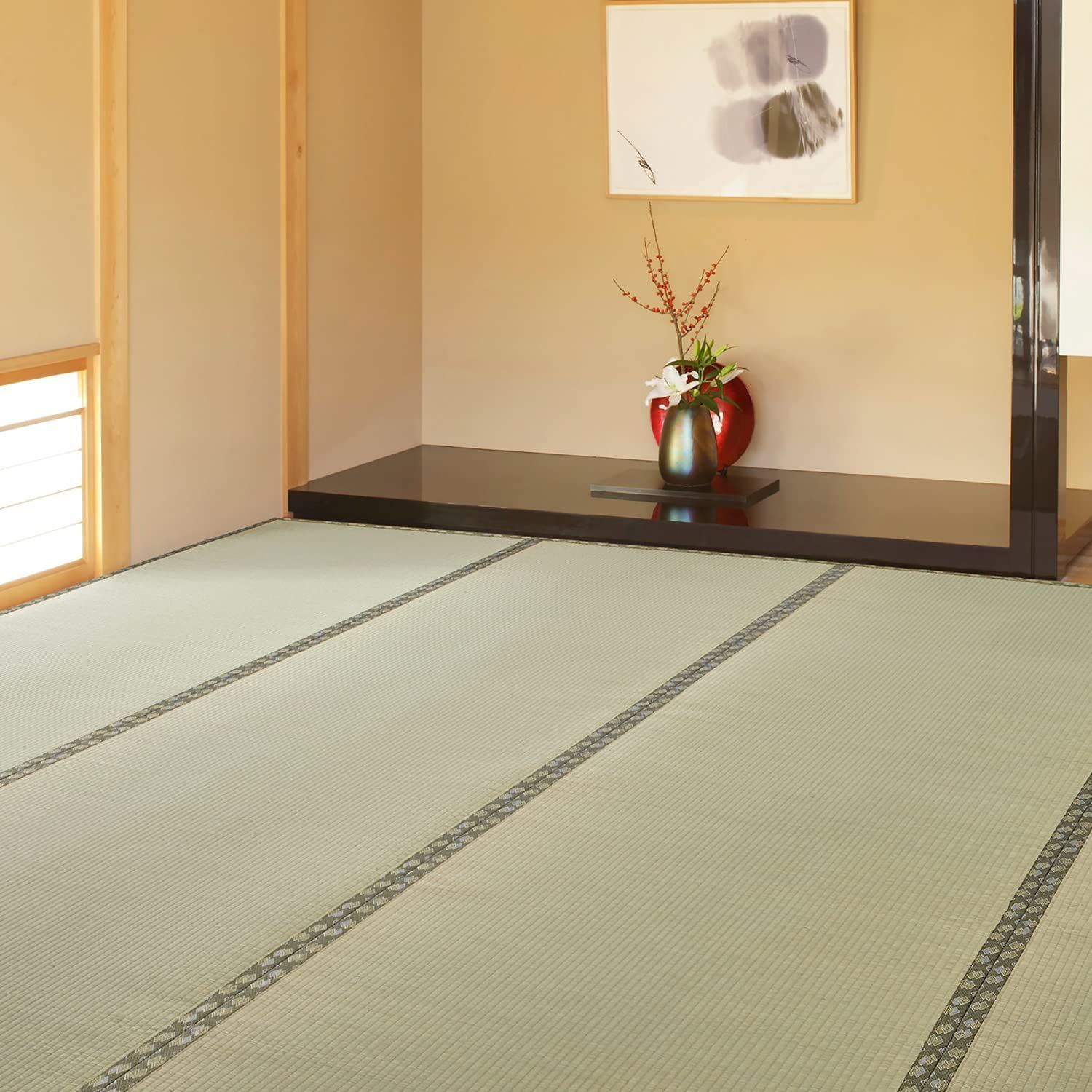 在庫処分 い草 上敷き 萩原 団地間4.5畳 天草 双目織 抗カビ 傷防止 日焼け防止 国産 日本製