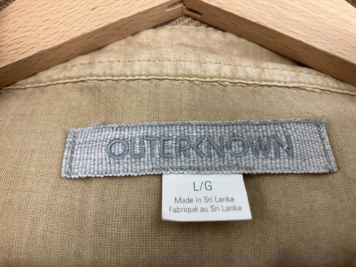  アウターノウン シャツジャケット Size L ベージュ 冬 その他 小物