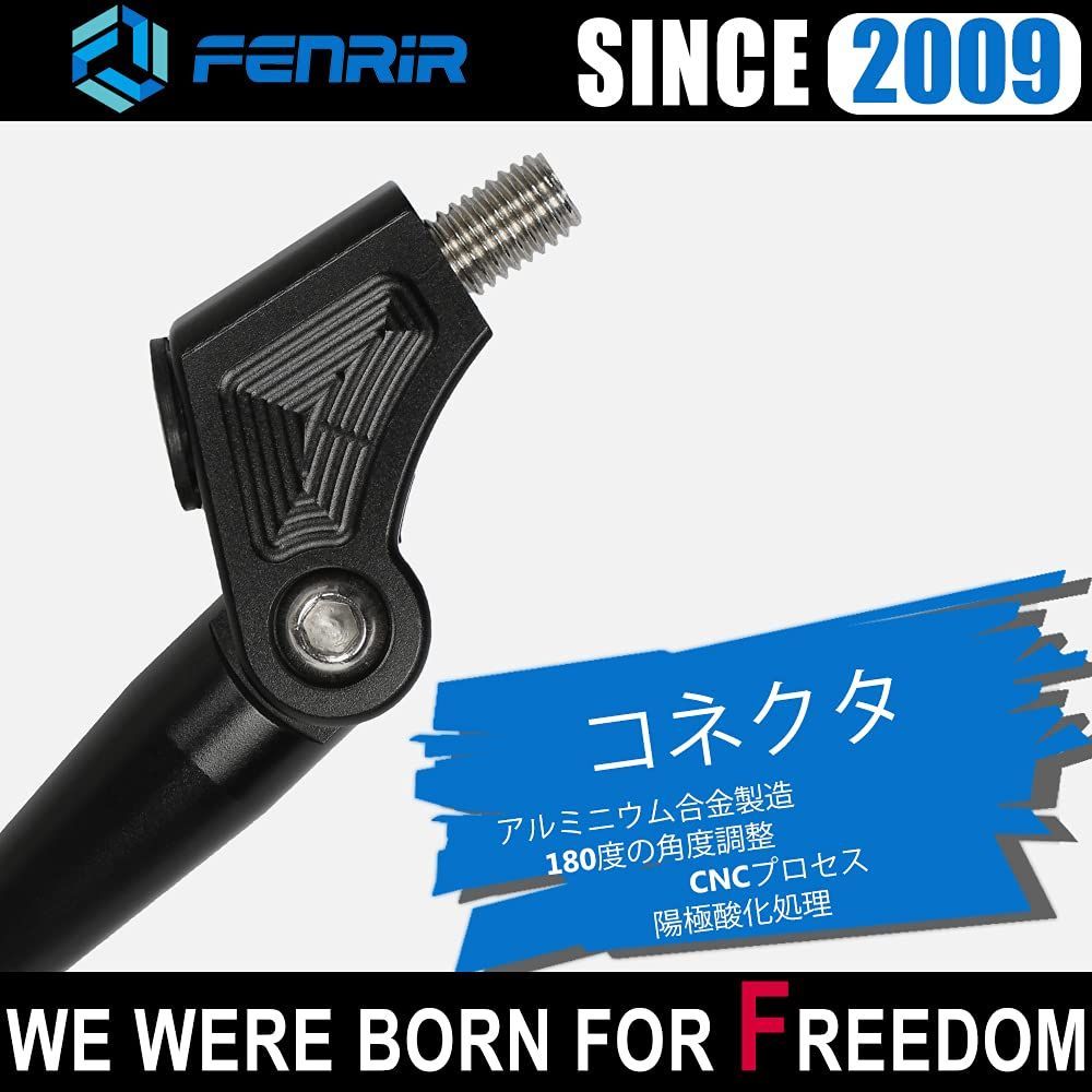 FENRIR ブラック バイク ミラー CNC にとって 10mm/8mm ネジ サイド ...