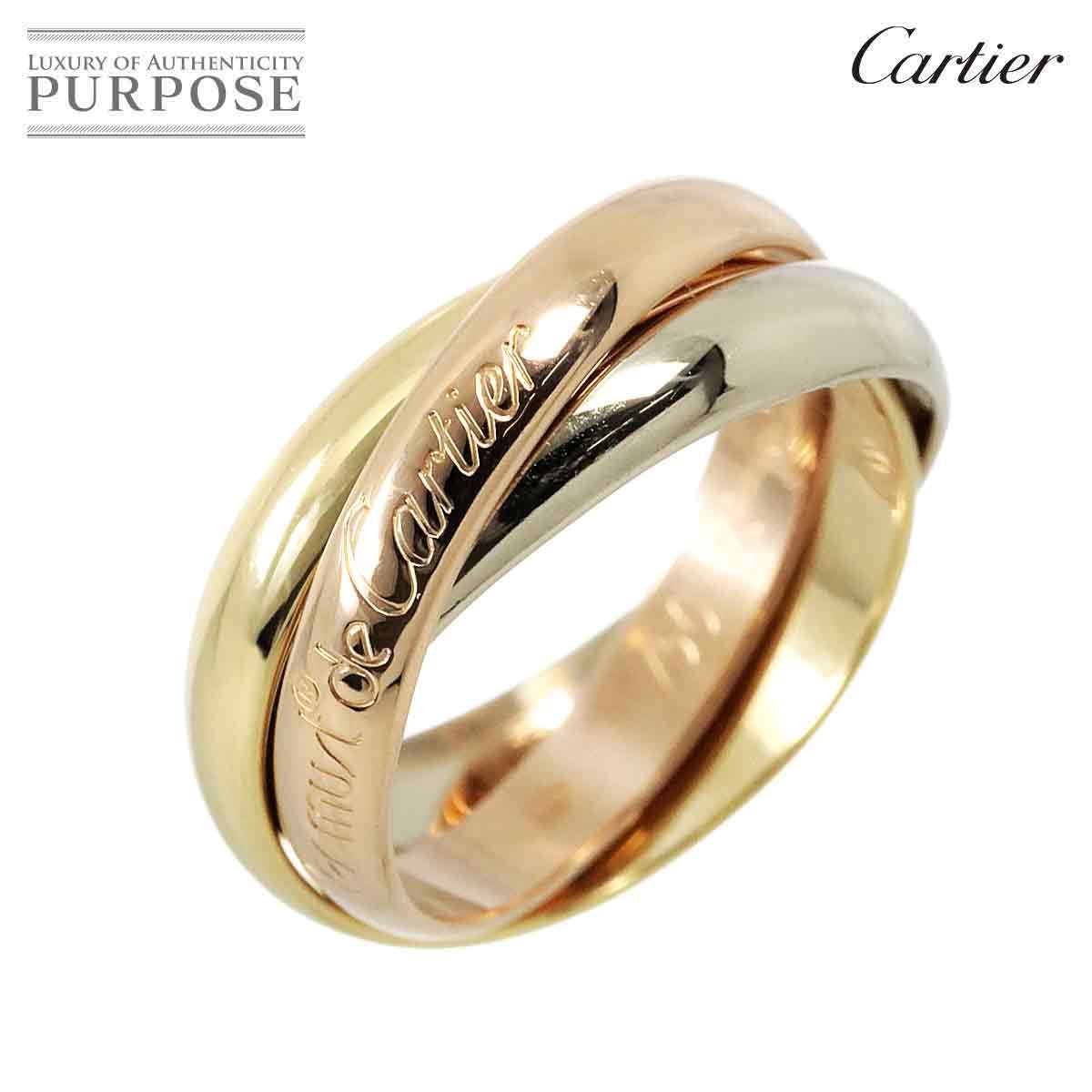 カルティエ Cartier トリニティ MM #50 リング K18 YG WG PG 3連 スリーゴールド 3カラー 750 指輪 Trinity  Ring 【証明書付き】 90235111 - メルカリ