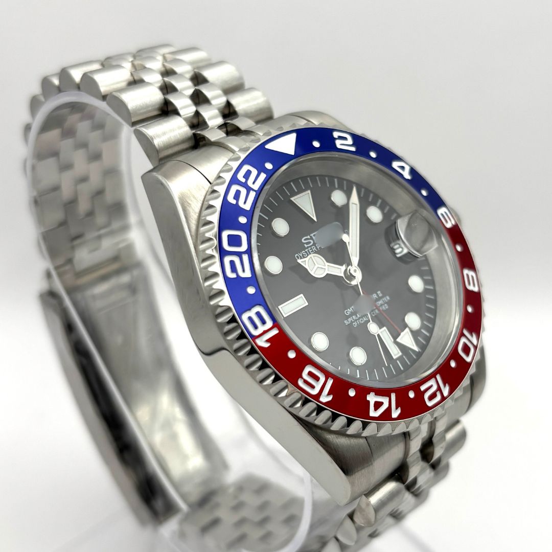 新品】 GMTマスター2 オマージュ MOD カスタム GMT 赤 青 - メルカリ