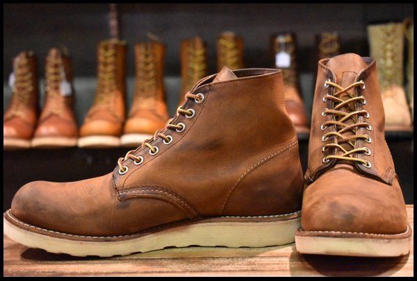 【7D 中古 12年】レッドウィング 9111 アイリッシュセッター 茶 カッパー ラフ＆タフ プレーントゥ 編み上げ ブーツ redwing HOPESMORE【EK645】