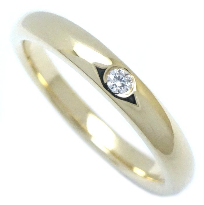 ティファニー イエローダイヤ スタッキング バンド リング 9号【22974