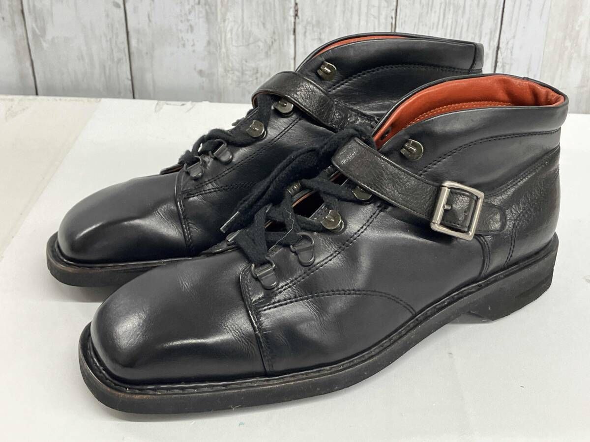 PARABOOT ショートブーツ パラブーツ スクエアトゥ レザー Semele Olympic 9441 12 ブラック