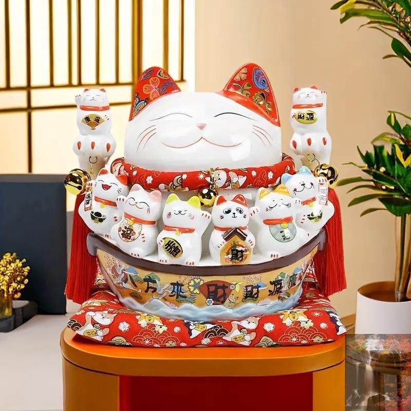 新品未使用】招き猫 ネコ 貯金箱 置物 オブジェ 財運 金運 開運 新品未使用】招き猫 ネコ 貯金箱 置物 オブジェ 財運 金運 開運